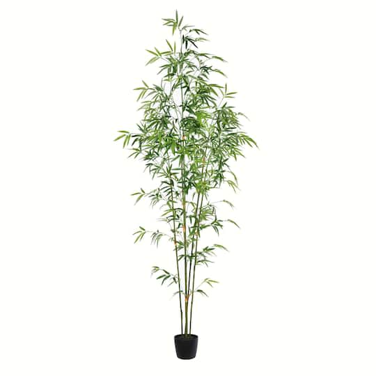 TB190460 6 ft. Artificial Potted Mini Bamboo Tree with 1193 Leaves, Green